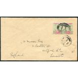 1897 1d postal stationery card to Boston, fine TURKS ISLANDS c.d.s. & N.Y opera glass cancel, also