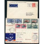 1938-78 range of 24 first flight covers incl. 1938 KLM Digaans Day flight Amsterdam - Johannesburg