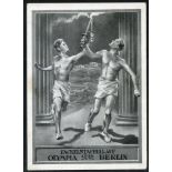 1936 Summer Olympic Games. A lesser known card posted at the stadium. (1) Symbol:  D