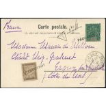 BENIN 1903 PPC of the 'Market de Zagnanado' written from Dahomey addressed to France bearing Benin