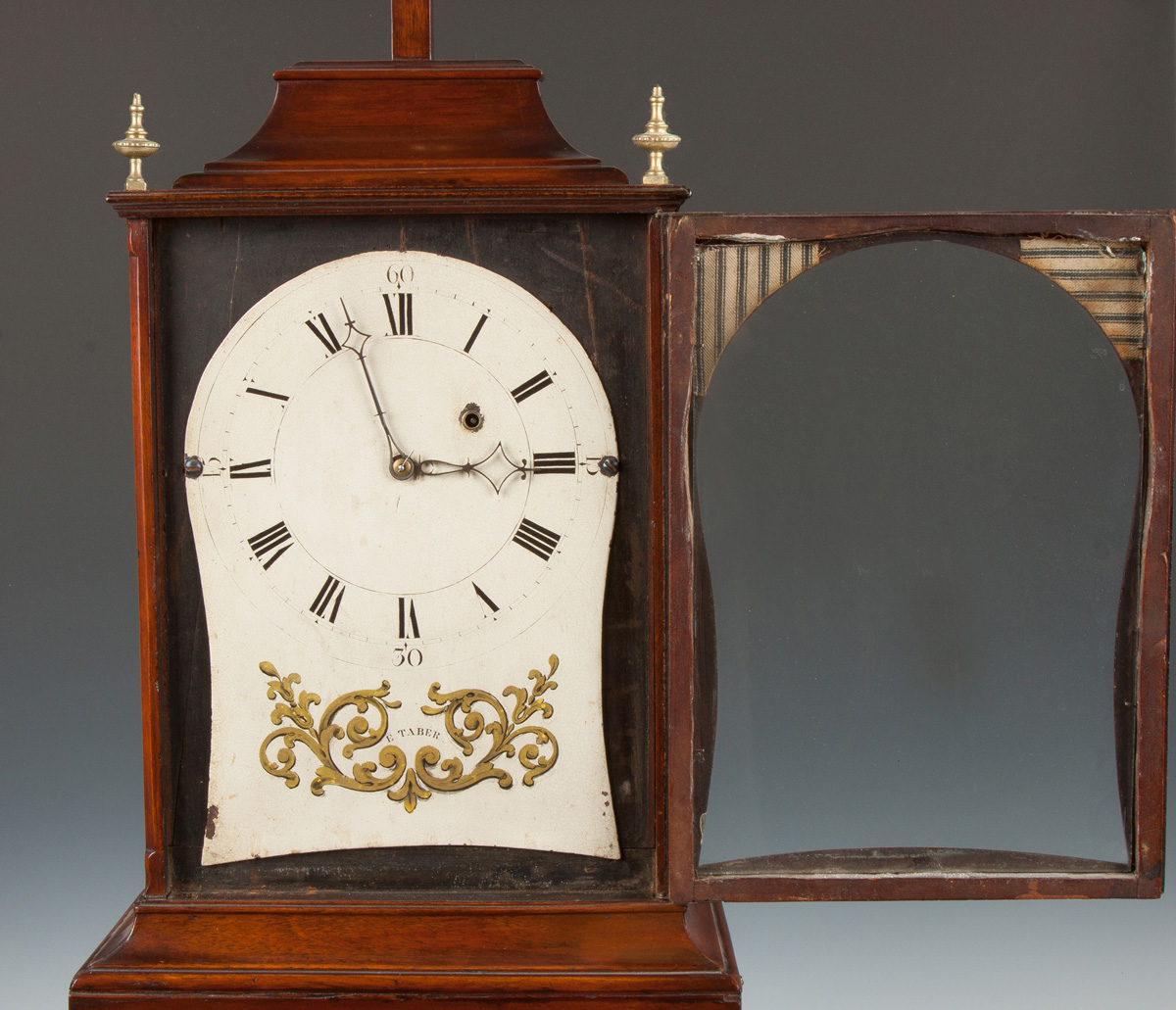 Fine & Rare Elnathan Taber Shelf Clock, Roxbury, MA - Image 3 of 7