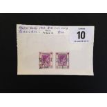 Hong Kong 1946 $10 2 shades fine used SG