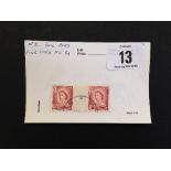 N Zealand 8d coil pairs number 10. Stamp