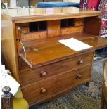 A large mahogany secretaire chest.