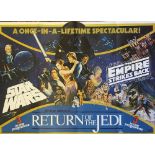 Star Wars, The Empire Strikes Back and Return of the Jedi, three in one programme film poster,