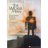 The Wicker Man, a 1973 film poster starring Edward Woodward, Britt Ekland and Christopher Lee,