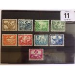 Germany SG513-521 complete mounted mint set. Cat £375.