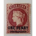 St Helena 1876 SG21 unused Perf 14 x 12 1/2 Cat £85.