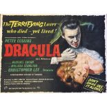 Dracula a 1958 Rank/Hammer film poster starring Peter Cushing (The Terrifying Lover - who died -