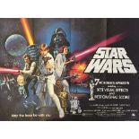Star Wars: 1977 post Academy Awards original film poster, starring Mark Hamill,