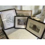 A collection of various framed and glazed late 19th century prints.