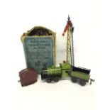 HORNBY MO Gauge M3 0-4-0 Clockwork Locomotive and Tender, green No.2526 (G).