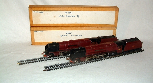 HORNBY DUBLO 2 x EDL12 Duchess 4-6-2's 2 railed,