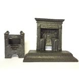 Shop Display Miniature Fireplace of heavy cast iron construction, height 23cm, width 18.
