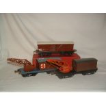 HORNBY 0 Gauge 3 x No 2 Bogie Wagons - LMS Brown Luggage/ Goods Van (Excellent in a Reproduction