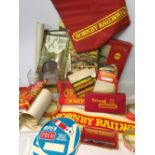 Quantity of shop display advertising signs and related ephemera for Triang Railways, Hornby,