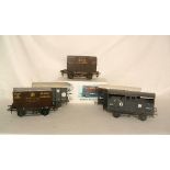 5 x 0 Gauge Kit Built GWR Goods Wagons by Parkside Dundas and others- 2 x GWR 2 axle Flats with B