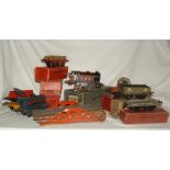 A tray containing various HORNBY 0 Gauge items including a  M3 C/W LMS Maroon 0-4-0T no 2270