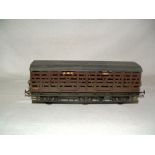 An 0 Gauge plasiic Kit Built lighly weathered 3 axle GWR GUV Van - expertly made and detailed with