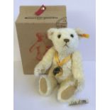 Steiff (Germany) EAN654701 Danbury Mint Millenium Bear, height 32cm. E with tags, medal and box.