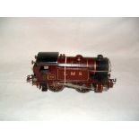 HORNBY 0 Gauge C/W No 1 LMS Red Special 0-4-0T no 70 with Serif lettering c1938.