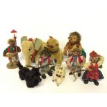 Selection of Steiff (Germany) soft toys: Elephant, h.10cm; Boxer, h.