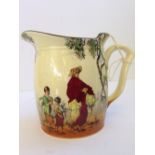 A Royal Doulton Series Ware jug decorated in the Gleaners pattern.