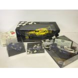 Minichamps 1/18 scale #980009 Jordan Mugen Honda 198 F1 Car with Damon Hill signature,