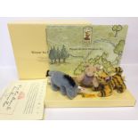 Steiff Winnie The Pooh Miniature Set featuring Eeyore, Piglet and Tigger, 10cm.