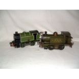 HORNBY 0 Gauge 2 x C/W LNER 0-4-0T's - No 1 Green lined Yellow with 0-4-0 to Boiler Sides c1925 -