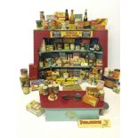 Miniature wooden shop 'Circle Candy Shop' of wooden construction (measures 26 x 39cm) with counter,