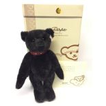 Steiff Teddy Bear EAN 38150, black mohair, operative growler, 32cm. Limited edition 2660/3000.