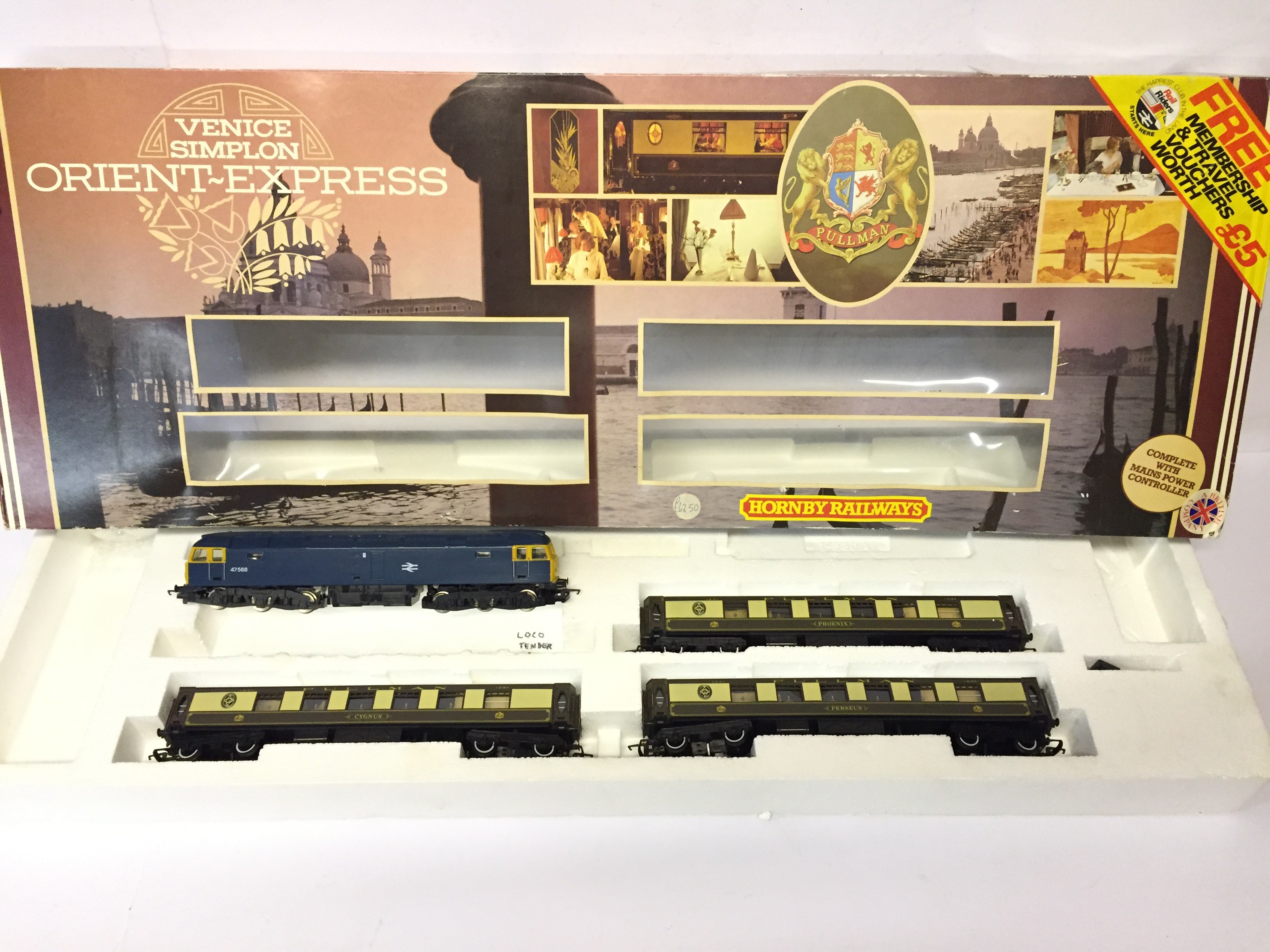 HORNBY R558 Venice Simplon Orient Express box, containing Co-Co BR blue Class 47 Diesel Loco No.