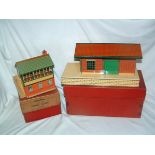 HORNBY 0 Gauge - a No 2 Signal Cabin c 1940 (Excellent in a Good Box with faded lid) and a No 1