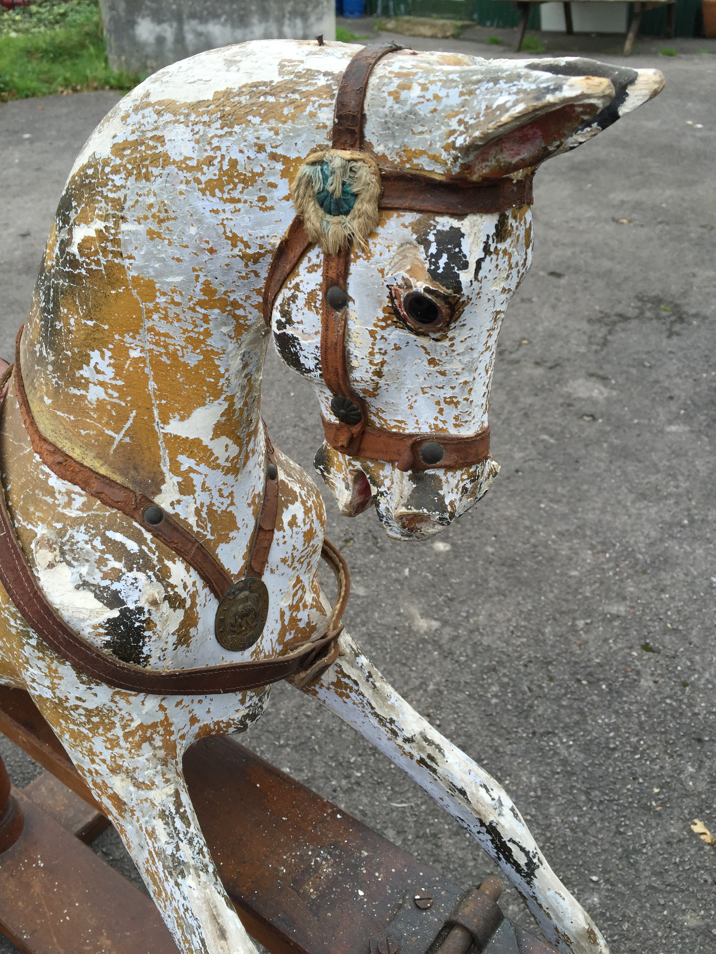 Early 20th Century G & J Lines (London) Rocking Horse ''Queenie'': dappled grey rocking horse with - Image 5 of 6