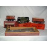 HORNBY 0 Gauge No 1 C/W GWR 0-4-0T no 5500 c1938 and a No 1 NE Fish Van (both Fair Plus),