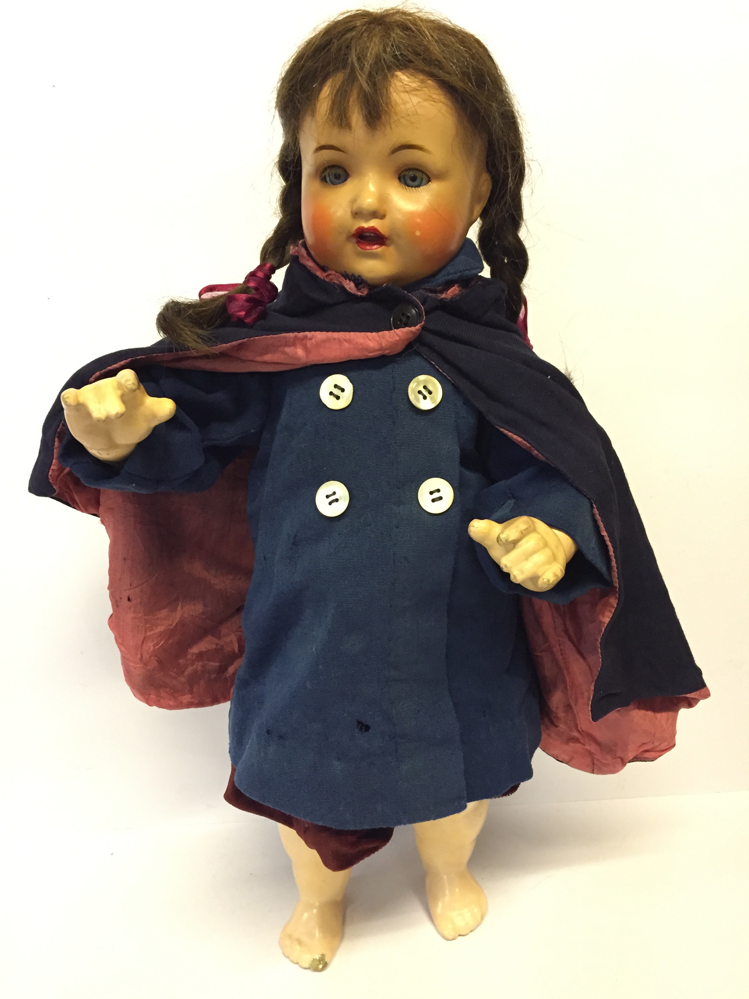 Armand Marseille (Germany) restored composition doll, with sleeping blue eyes,