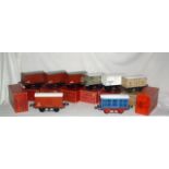 HORNBY 0 Gauge 8 x No 1 Goods Wagons - 4 x Goods Vans (3 x BR and a NE), 2 x NE Refrigerator Vans,