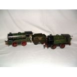 HORNBY 0 Gauge 2 x C/W Southern Green locomotives - No 0 0-4-0 no 793 and Tender c 1938 -