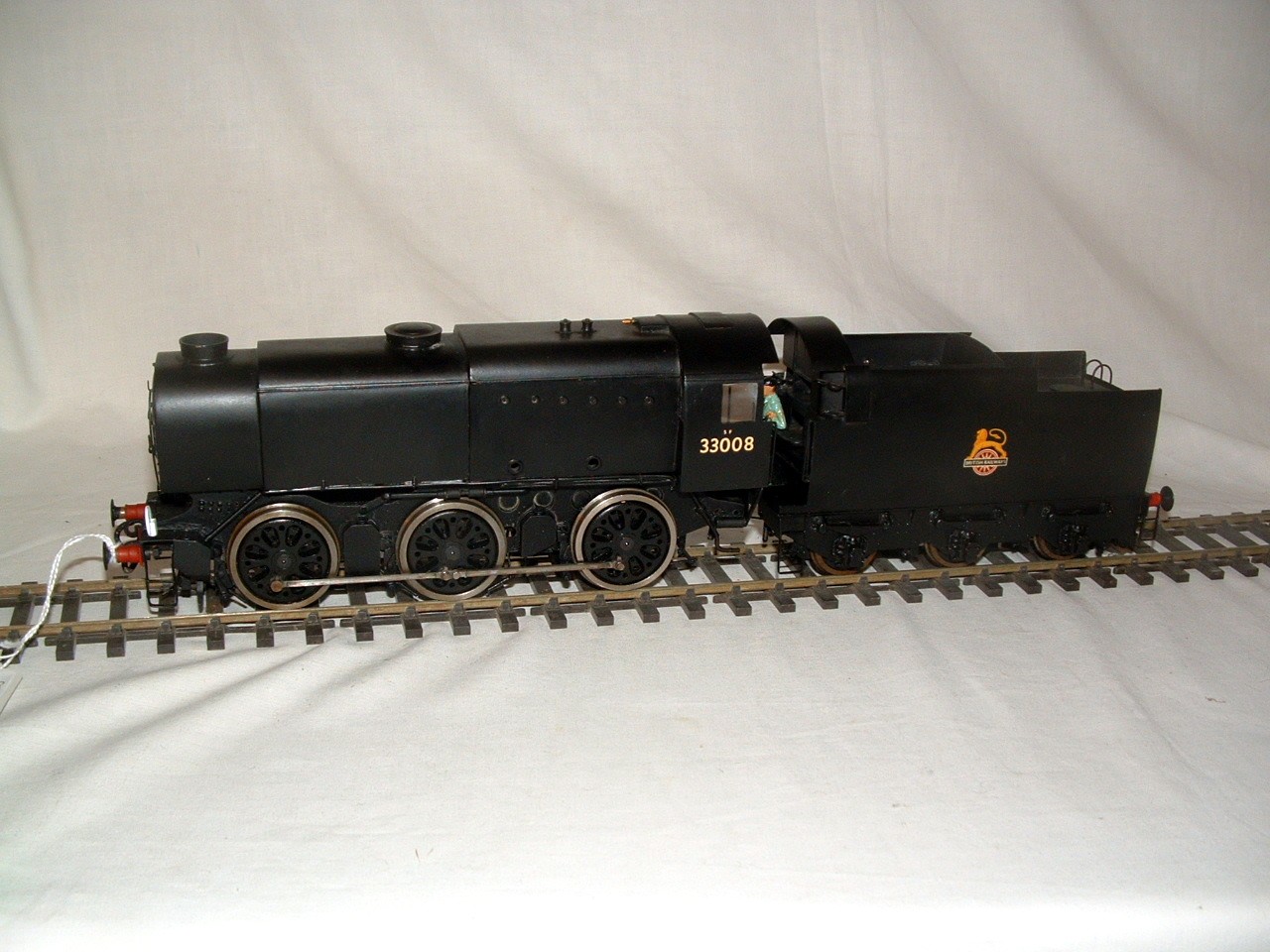 O Gauge Kit Built Braass BR Black Q1 0-6-0 no 33008. RG7 Motor. An Excellent working Model.