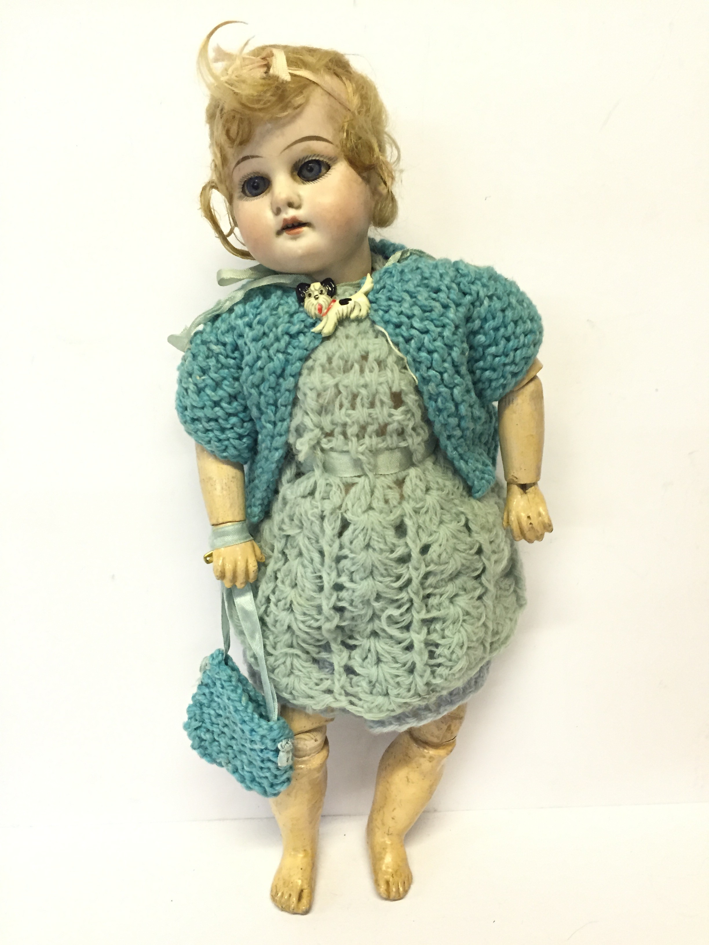 Armand Marseille (Germany) '1894' bisque head composition body doll, with sleeping blue eyes,