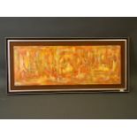 Afro, abstract oil on panel, inscribed verso 'Afro, Composizione (2) 58, Gallery Anne Abels,