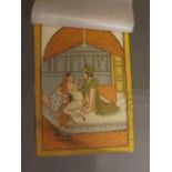 An early C20th Indian erotic miniature painting,