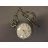 A C19th Irish silver pocket watch by 'E. Morisson, Parsonstown', with fusee movement and silver