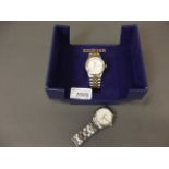 A Kieger gentleman's stainless steel quartz wristwatch, model 882-1, no. 36553, in case, and a
