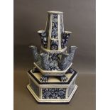 A Chinese blue and white porcelain tulip vase, 13'' high