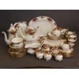 A Royal Albert 'Old Country' rose pattern part tea and dinner service comprising coffee pot,