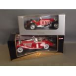 Two boxed die cast models of Mercedes-Benz cars, 13½'' wide