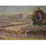 A large Victorian chromo-lithograph, 'The Diamond Jubilee Procession, June 22nd 1897', published
