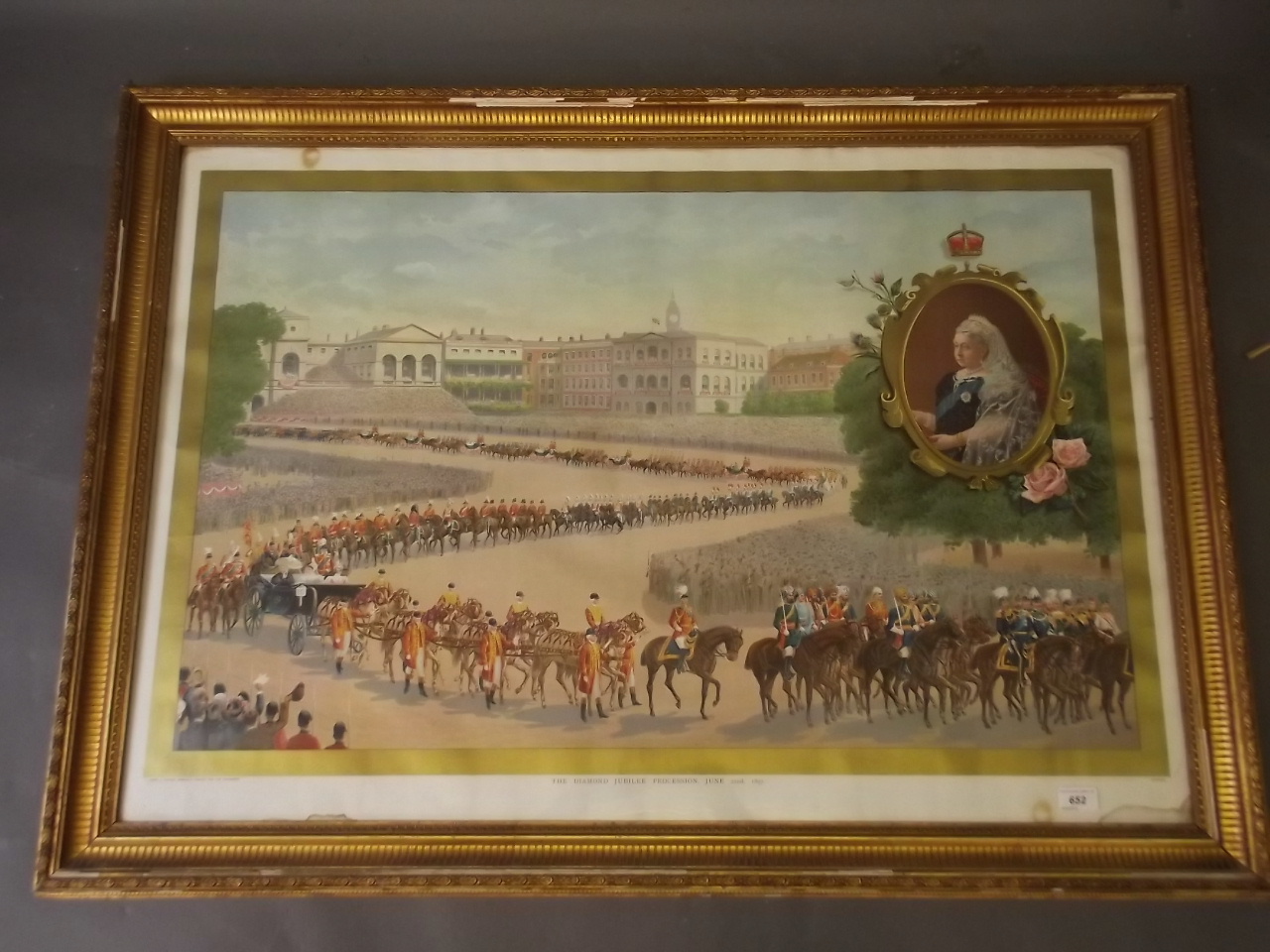 A large Victorian chromo-lithograph, 'The Diamond Jubilee Procession, June 22nd 1897', published - Image 2 of 2